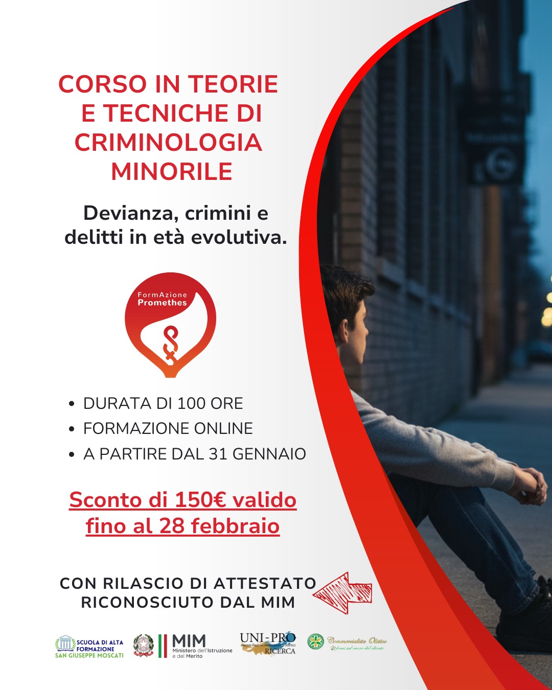 Corso di perfezionamento in Teorie e tecniche in criminologia minorile: devianza, crimini e delitti in età evolutiva